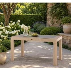 Masa Heniver Rattan Table 150x90 (Cappuccino)
