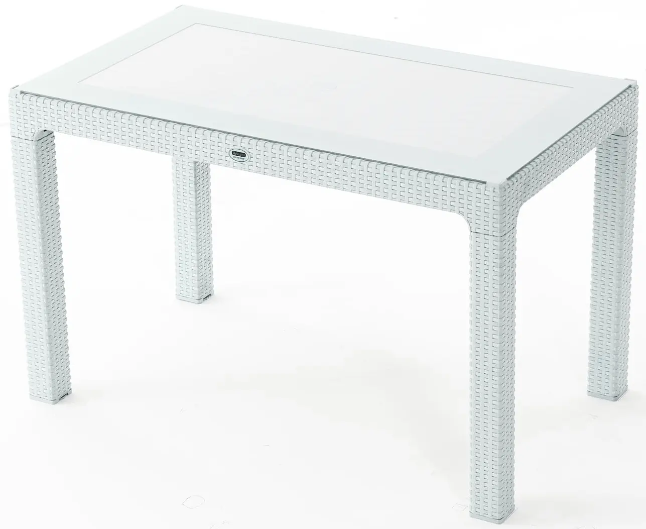 Masa Heniver Rattan Table 120x70 (White)