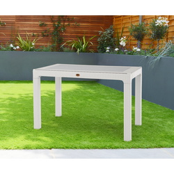Стол Heniver Rattan Table 120x70 (White)