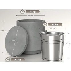 Masa de gradina Homcom 83B-268V00LG (Light Grey) Thumb