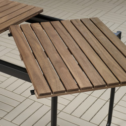Садовый стол Ikea Vasman 135/190x74 (Светло-коричневый) Thumb