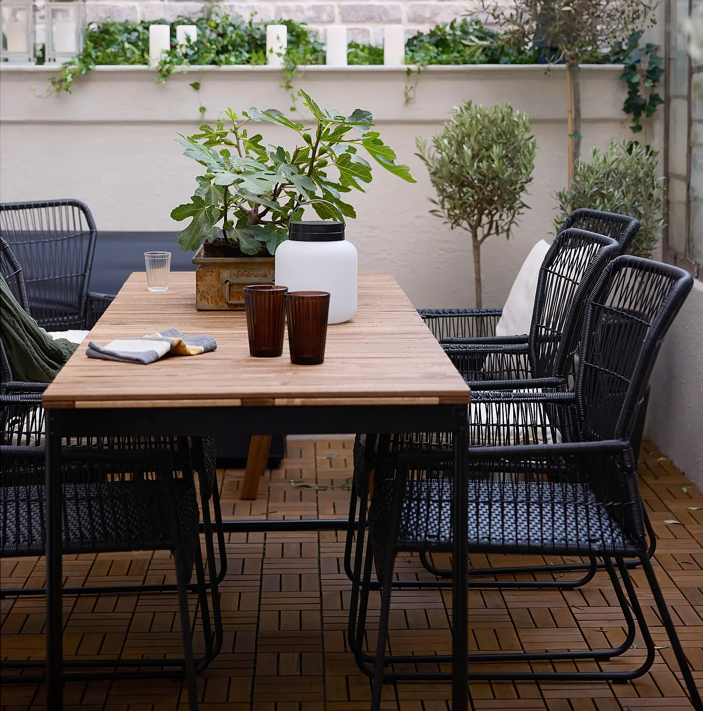 Садовый стол Ikea Vasman 135/190x74 (Светло-коричневый) - 5