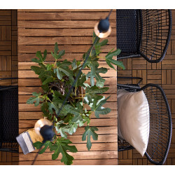 Садовый стол Ikea Vasman 135/190x74 (Светло-коричневый) Thumb