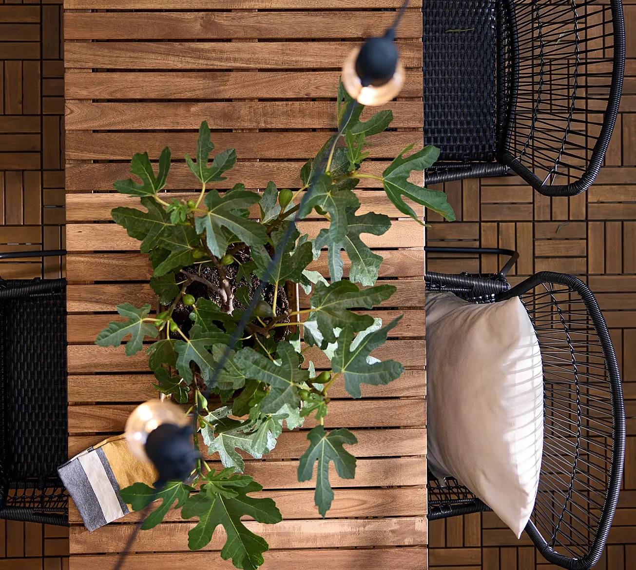 Садовый стол Ikea Vasman 135/190x74 (Светло-коричневый) - 6
