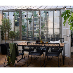 Садовый стол Ikea Vasman 135/190x74 (Светло-коричневый) Thumb