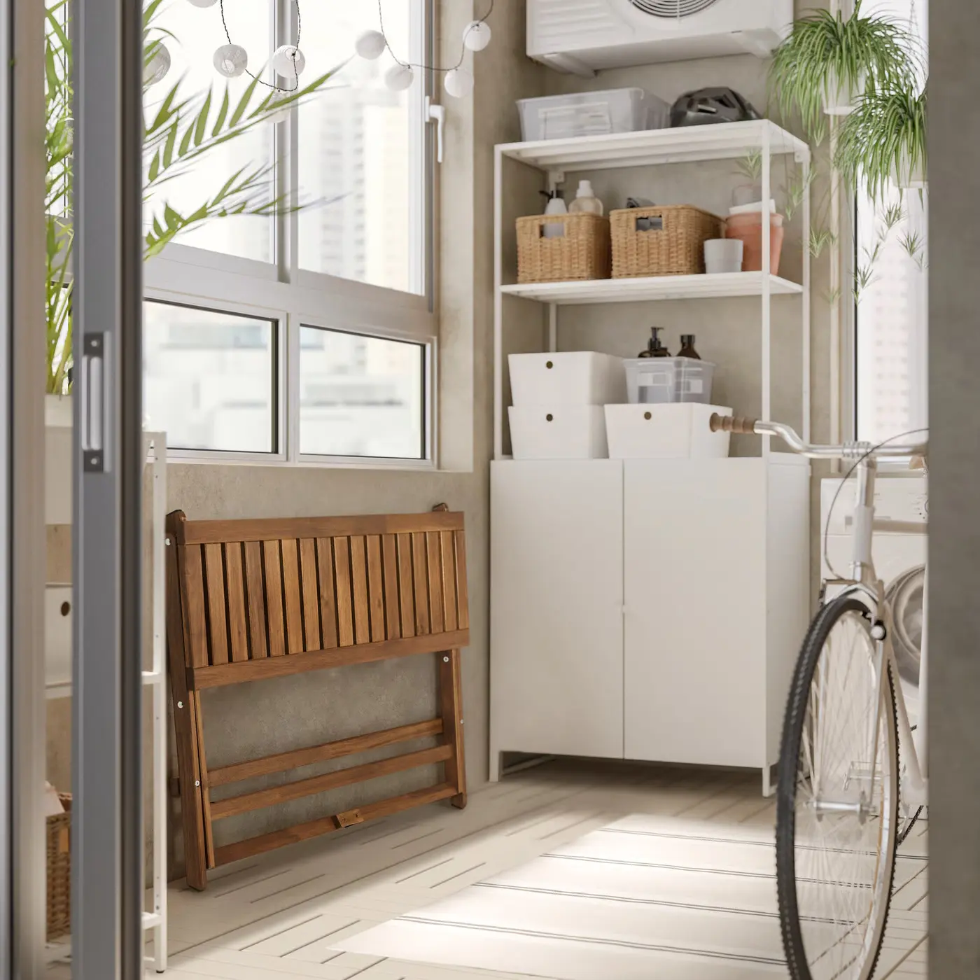 Складной стол Ikea Nammaro 108x37 (Светло-коричневый) - 4