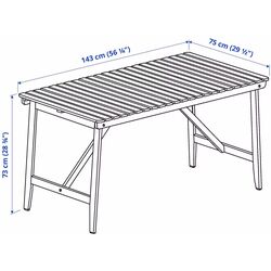 Masa Ikea Askholmen 143x75 (Maro Inchis) Thumb