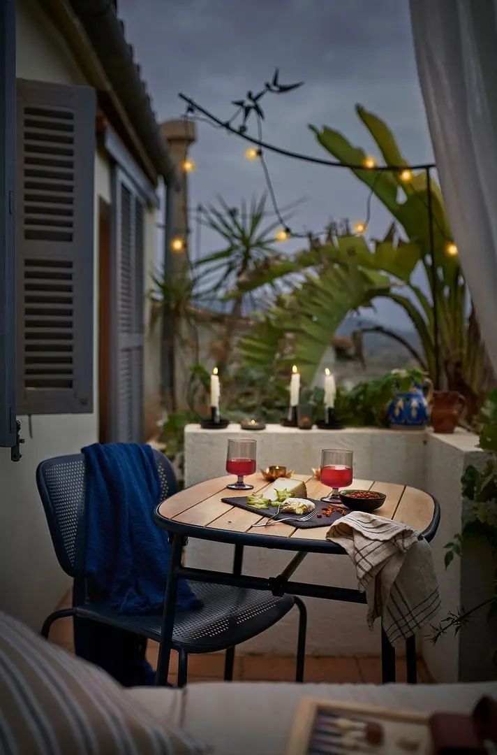 Стол Ikea Duvskar 76x63 (Черно-синий) - 6