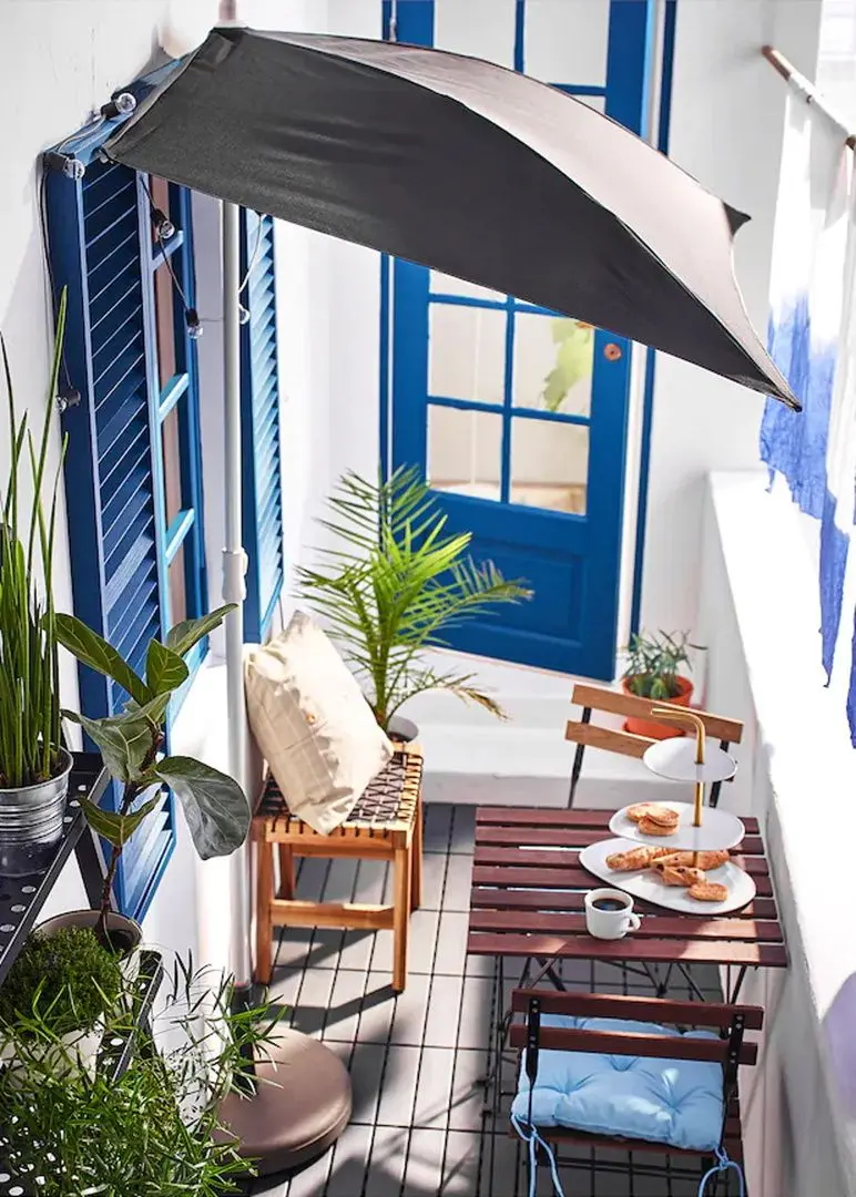 Masa Ikea Tarno 55x54 (Negru/Maro Deschis Vopsit)