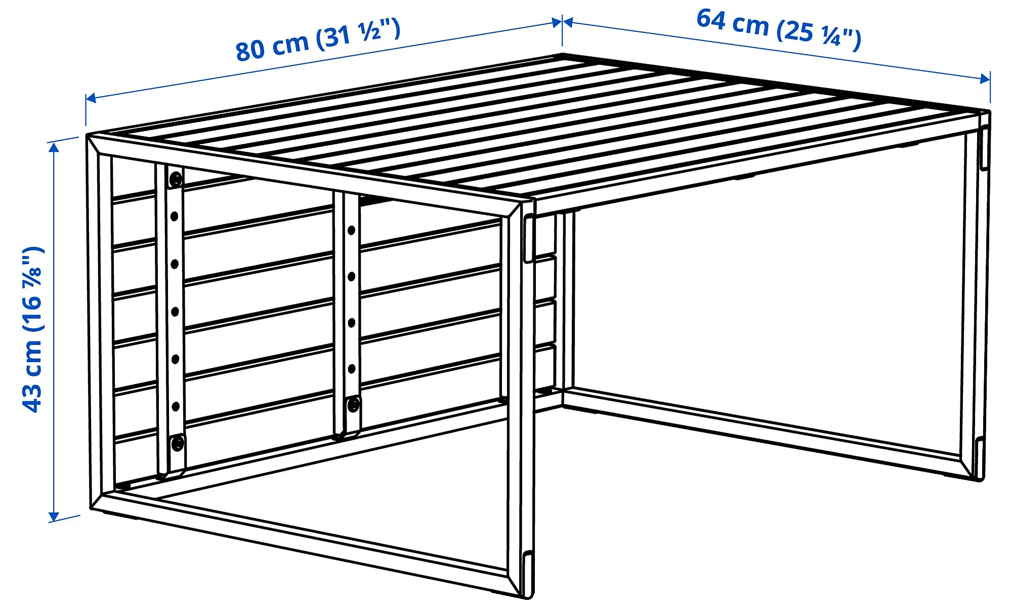 Masa de gradina Ikea Hakanskar 80x64 (Maro deschis)
