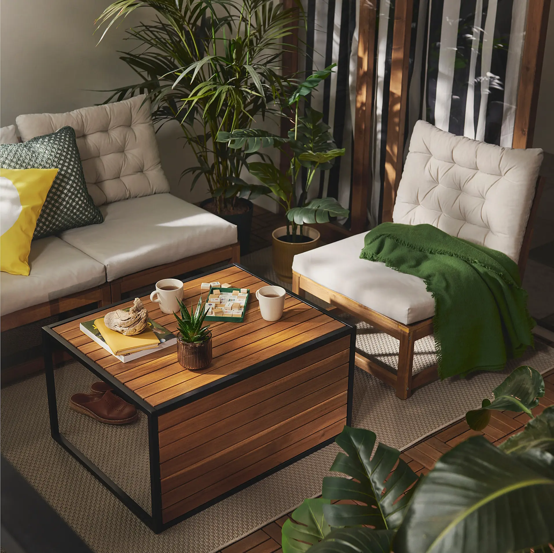 Masa de gradina Ikea Hakanskar 80x64 (Maro deschis)