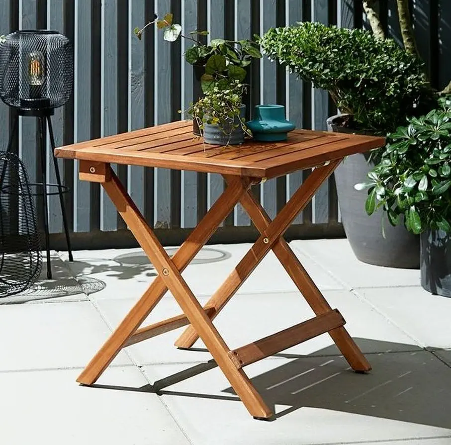 Стол складной Ikea Askholmen 60x62 (Темно-Коричневый)