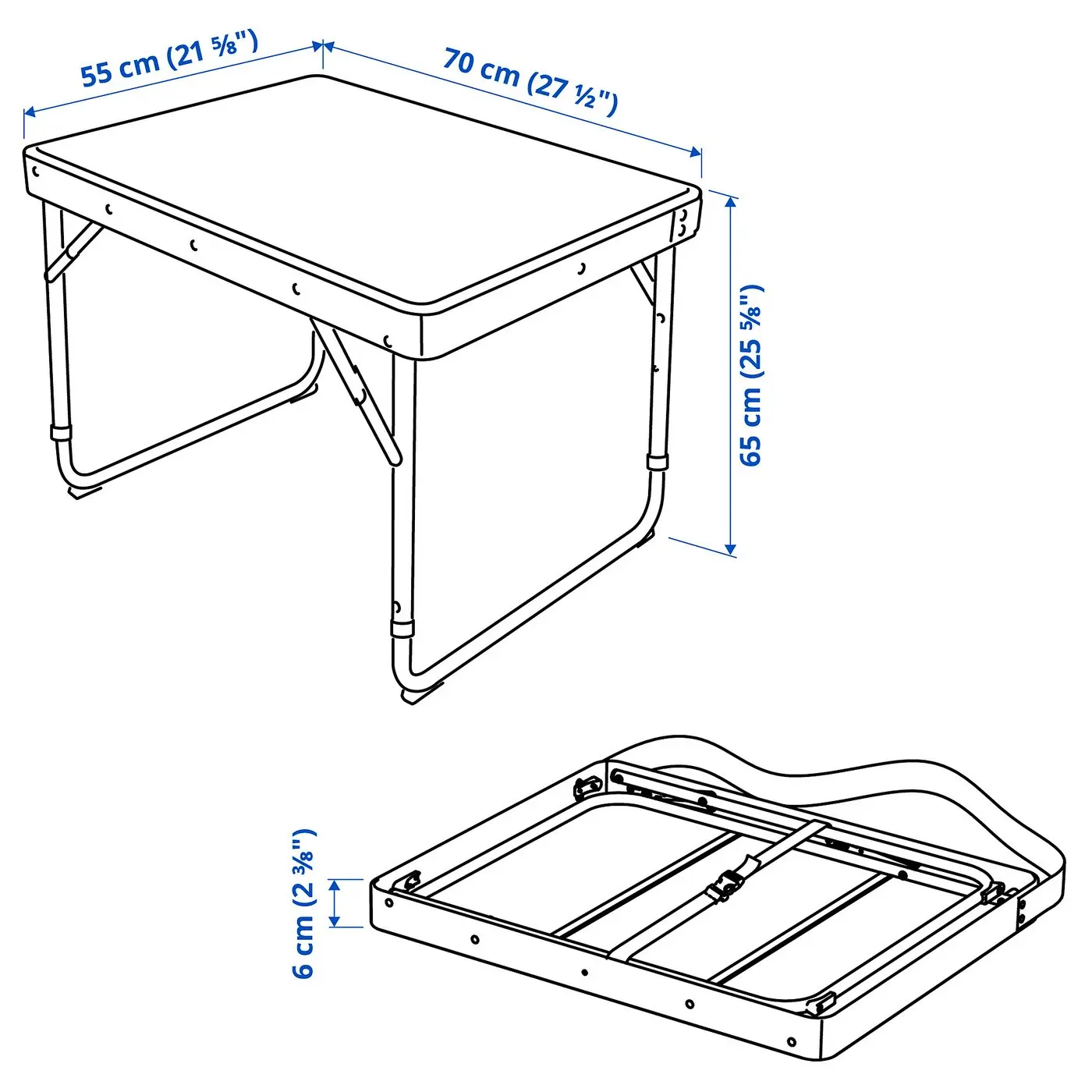 Стол складной Ikea Strandon 70x55 (Неоновый желтый) - 3