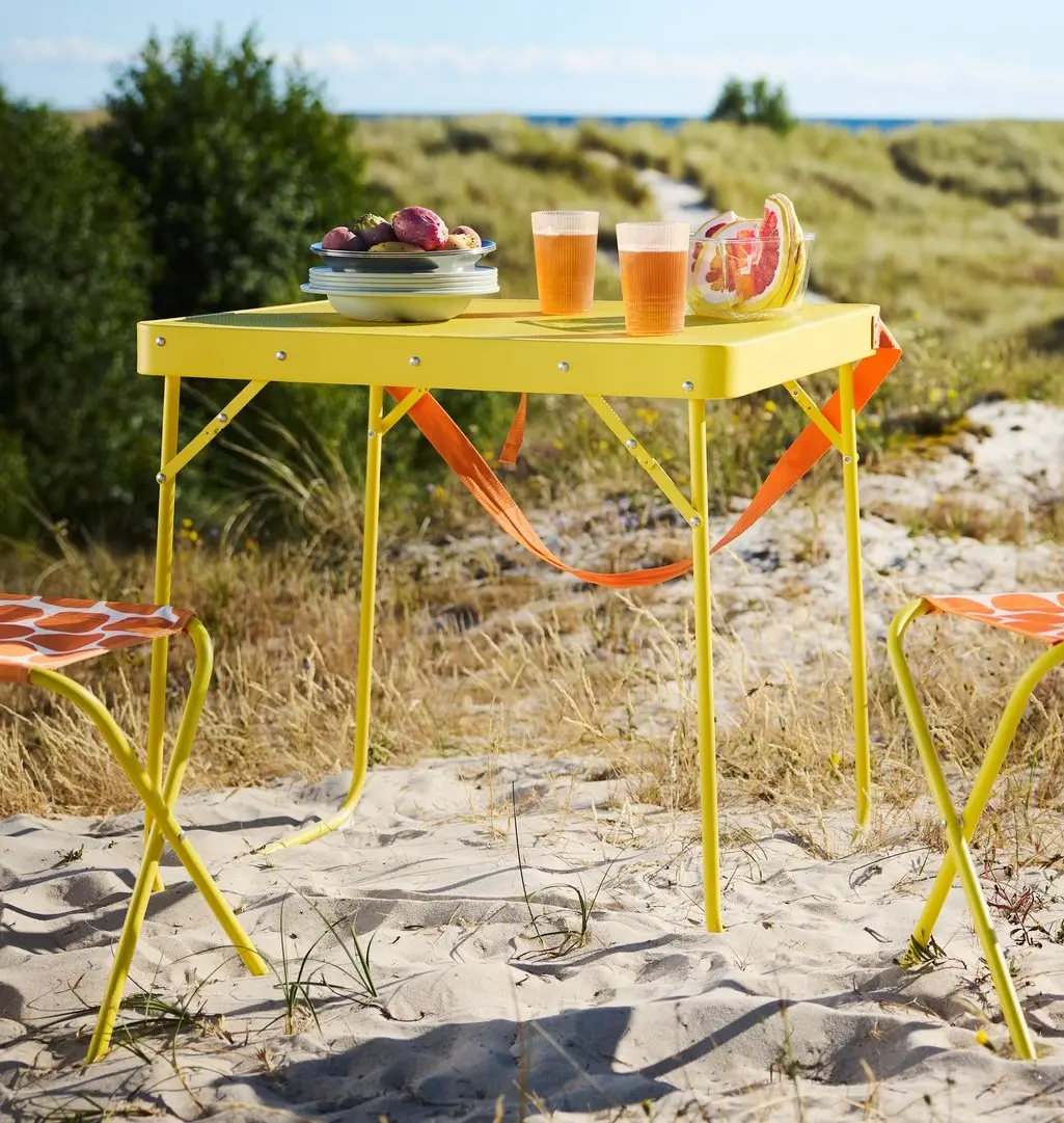 Стол складной Ikea Strandon 70x55 (Неоновый желтый)
