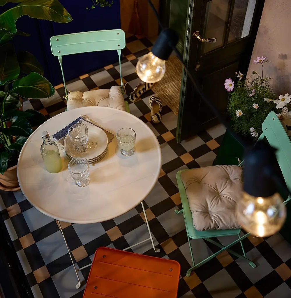 Стол складной Ikea Sundso 65 (Грязно-белый)