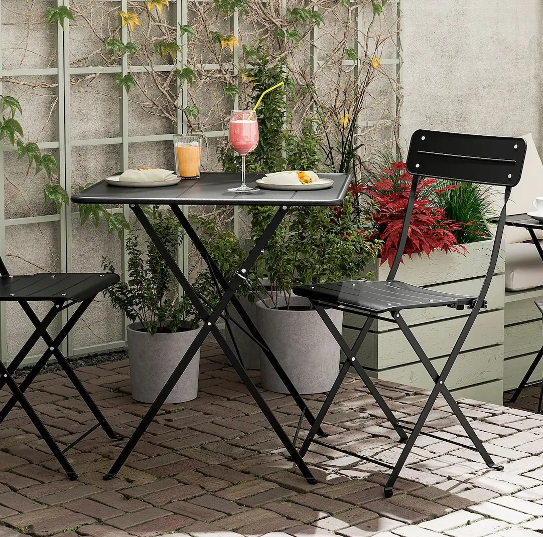 Masa pliabila Ikea Sundso 65x65 (Antracit)