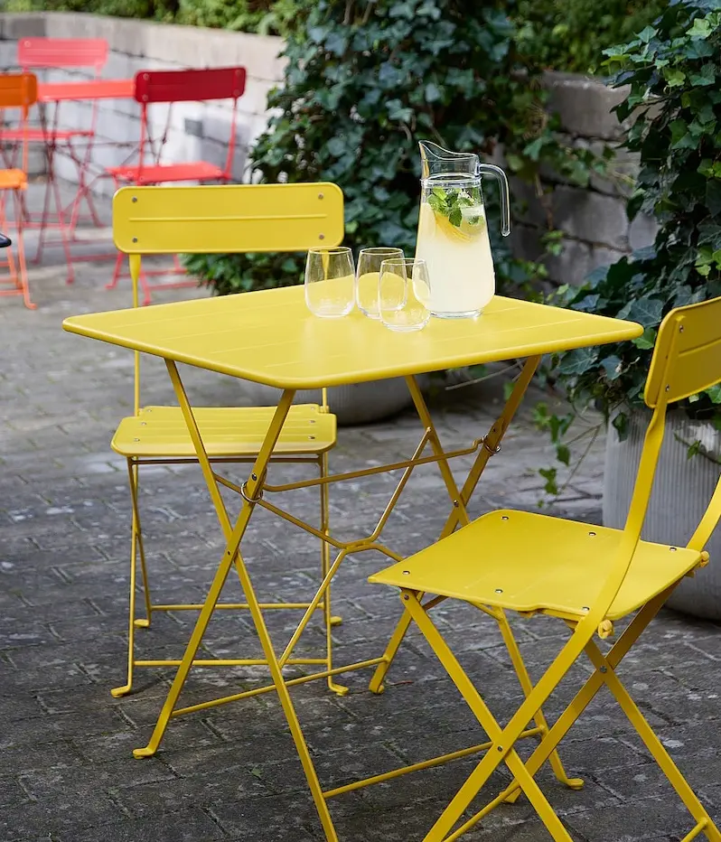 Masa pliabila Ikea Sundso 65x65 (Galben neon)