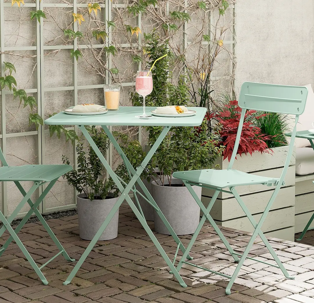 Masa pliabila Ikea Sundso 65x65 (Verde deschis)