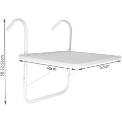 Masa suspendata de balcon Iso Trade S12179 (White) Thumb