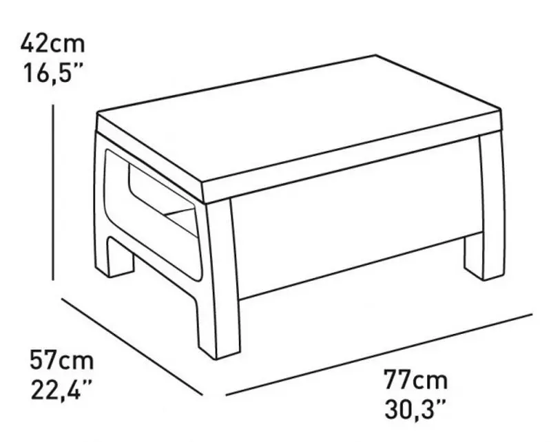 Masa Keter Corfu II (Cappuccino)
