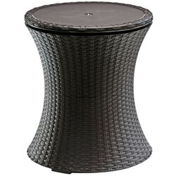 Masa cu recipient pentru gheata Keter Cool Bar Rattan (Whiskey Brown)