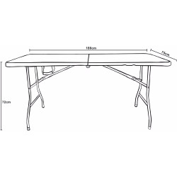 Стол складной Kingfisher Astano 180x72x75cm (White) Thumb