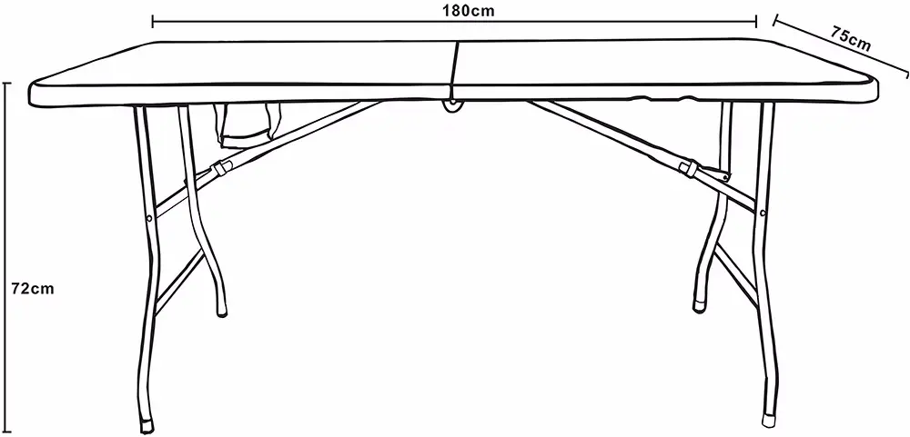 Стол складной Kingfisher Astano 180x72x75cm (White) - 7
