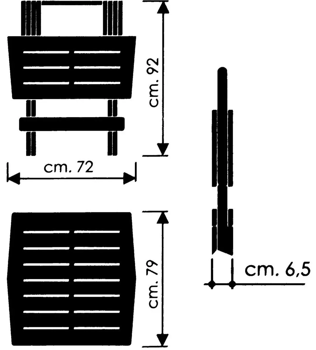 Стол складной Koopman 607408 (Anthracite) - 5