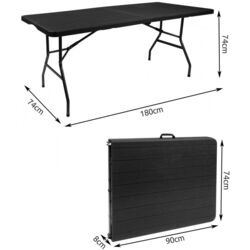 Masa pliabila Malatec 2280 (Black) Thumb