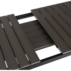 Стол раскладной Mebel Elite Argos 140/180 (Dark Grey/Black) Thumb
