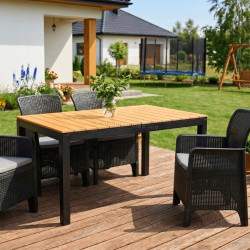Стол раскладной Mebel Elite Argos 140/180 (Oak/Black)