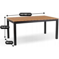 Стол раскладной Mebel Elite Argos 140/180 (Oak/Black) Thumb