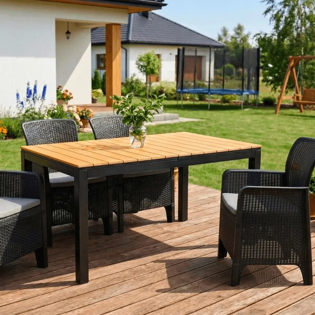 Стол раскладной Mebel Elite Argos 140/180 (Oak/Black)