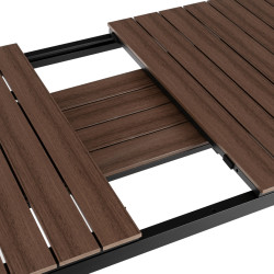 Стол раскладной Mebel Elite Argos 140/180 (Walnut/Black) Thumb