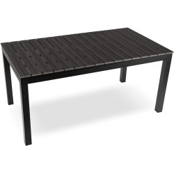 Стол раскладной Mebel Elite Argos 160/210 (Dark Grey/Black) Thumb