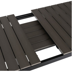 Стол раскладной Mebel Elite Argos 160/210 (Dark Grey/Black) Thumb