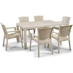 Masa Mobiland Rattan 150x90 (Cappuccino) Thumb