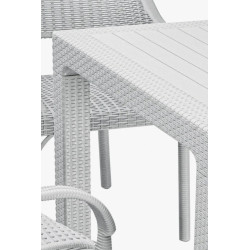 Masa Mobiland Rattan 150x90 (White) Thumb