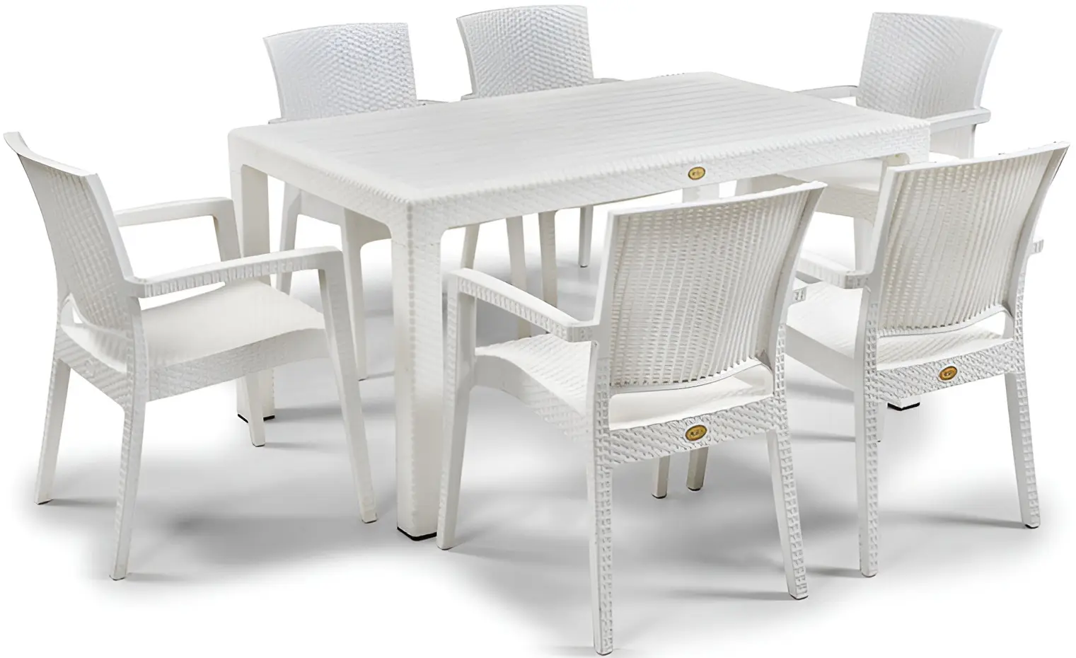 Masa Mobiland Rattan 150x90 (White) - 4