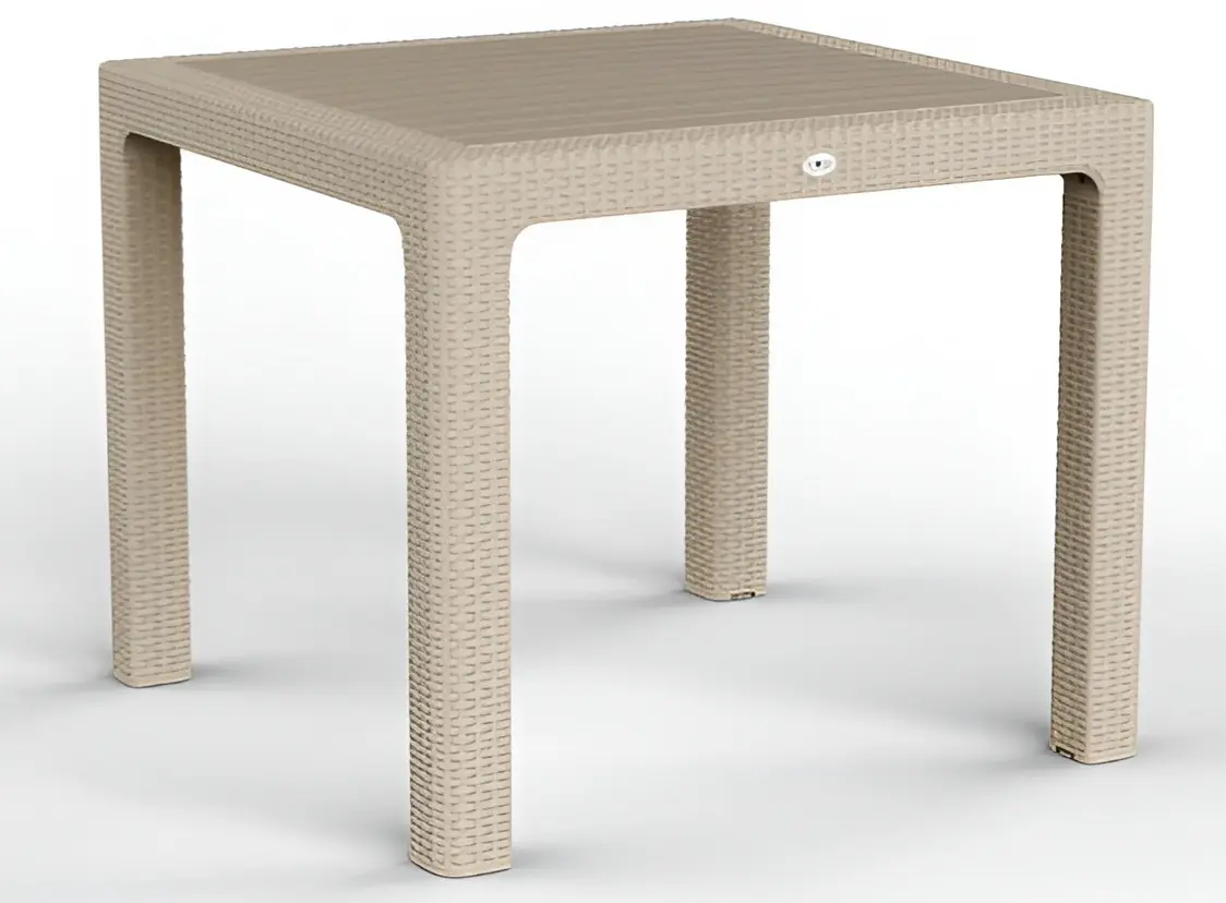 Masa Mobiland Rattan 90x90 (Cappuccino)