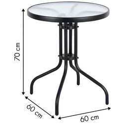 Masa Modern Home SC-070 (Black/Transparent) Thumb