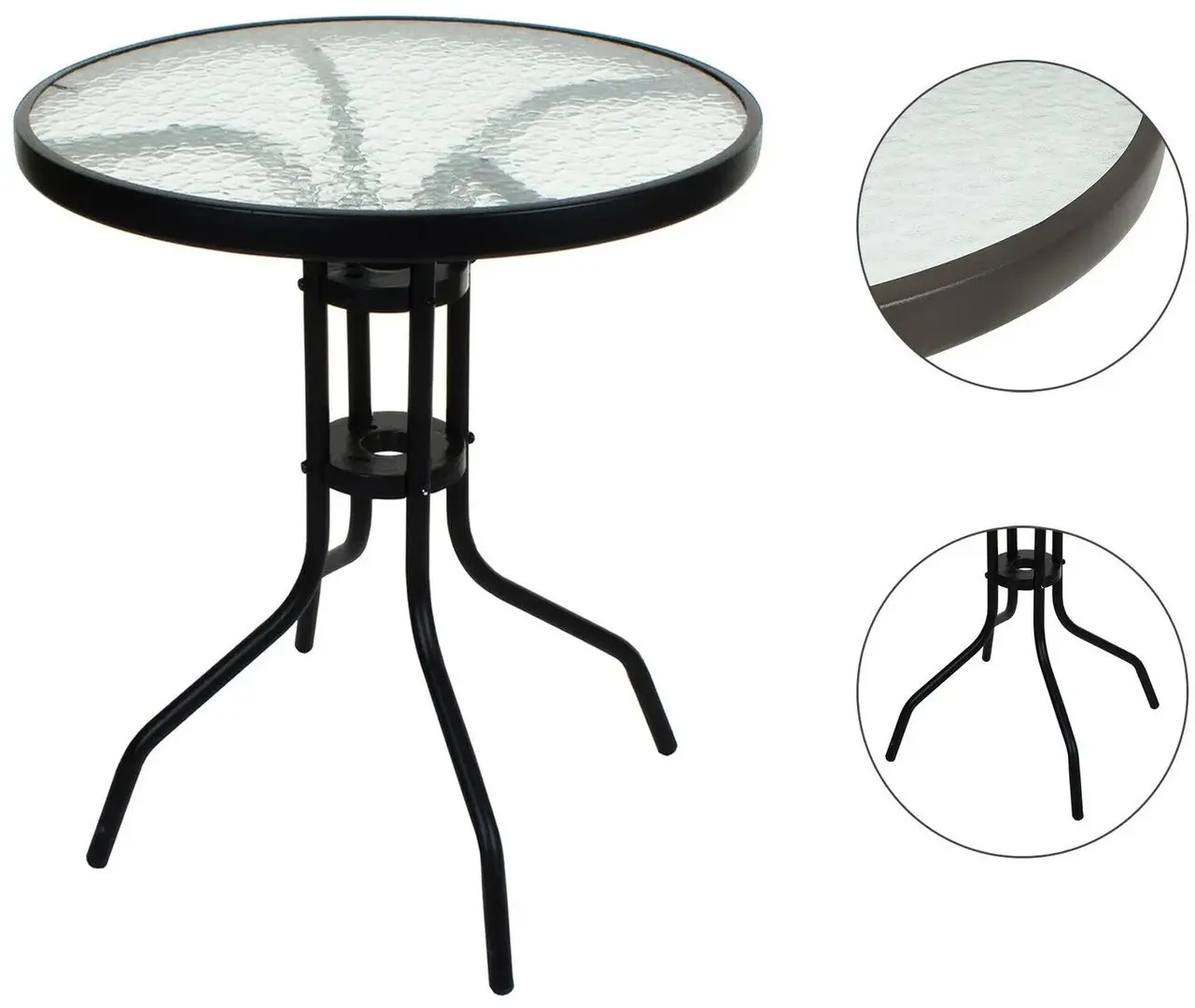 Masa Modern Home SC-070 (Black/Transparent)