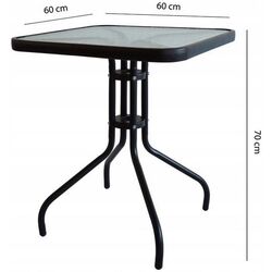 Masa Modern Home SC-073 (Black/Transparent) Thumb