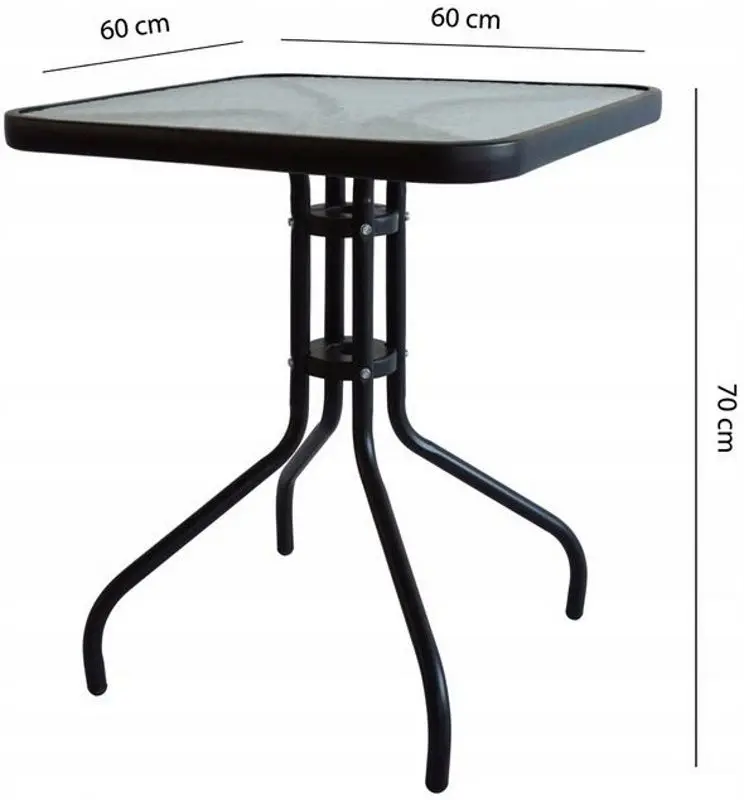 Masa Modern Home SC-073 (Black/Transparent)