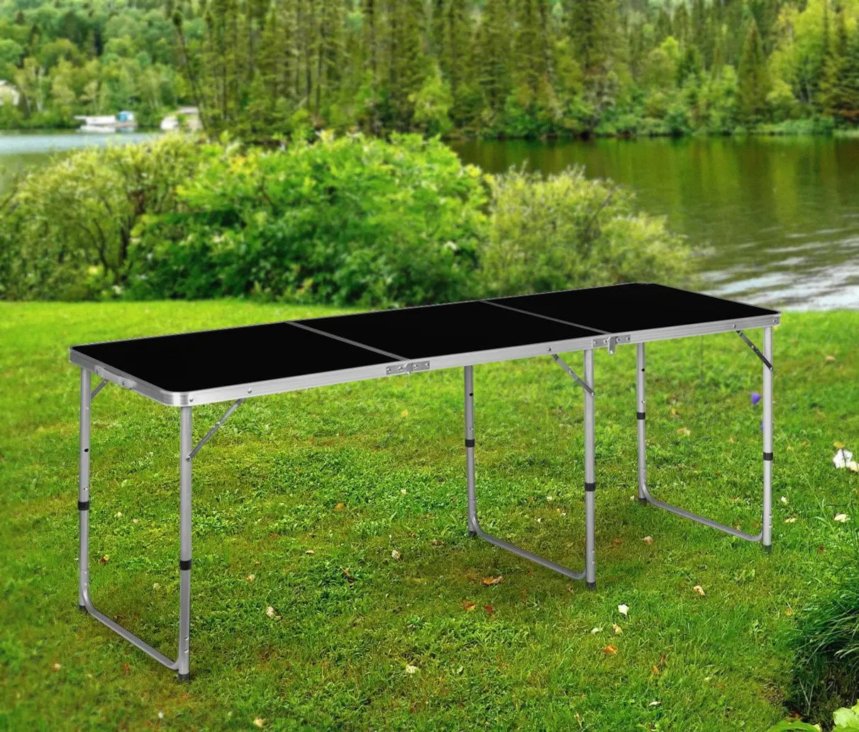 Masa pliabila Modern Home GB030-180 (Black/Silver)