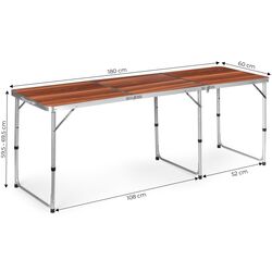 Masa pliabila Modern Home GB030-180 (Brown/Silver) Thumb