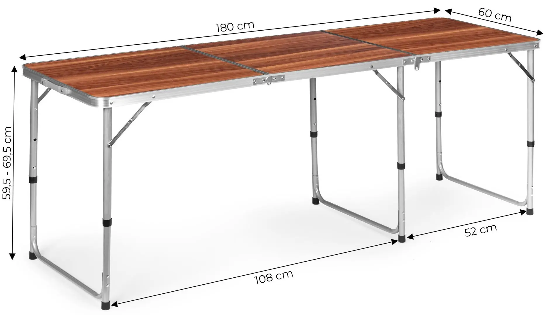 Masa pliabila Modern Home GB030-180 (Brown/Silver) - 2