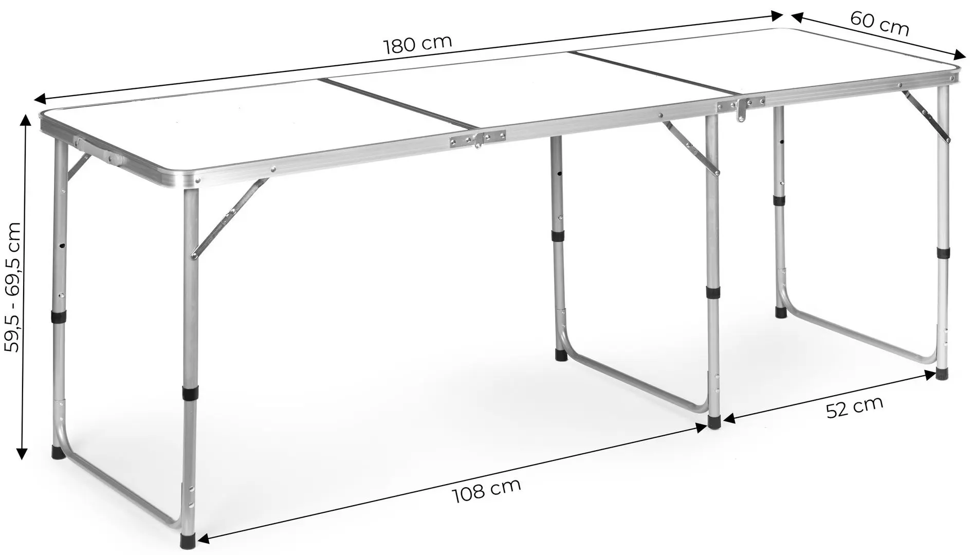 Masa pliabila Modern Home GB030-180 (White/Grey) - 2
