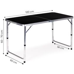 Masa pliabila Modern Home GMFC-FY12060 (Black/Silver) Thumb