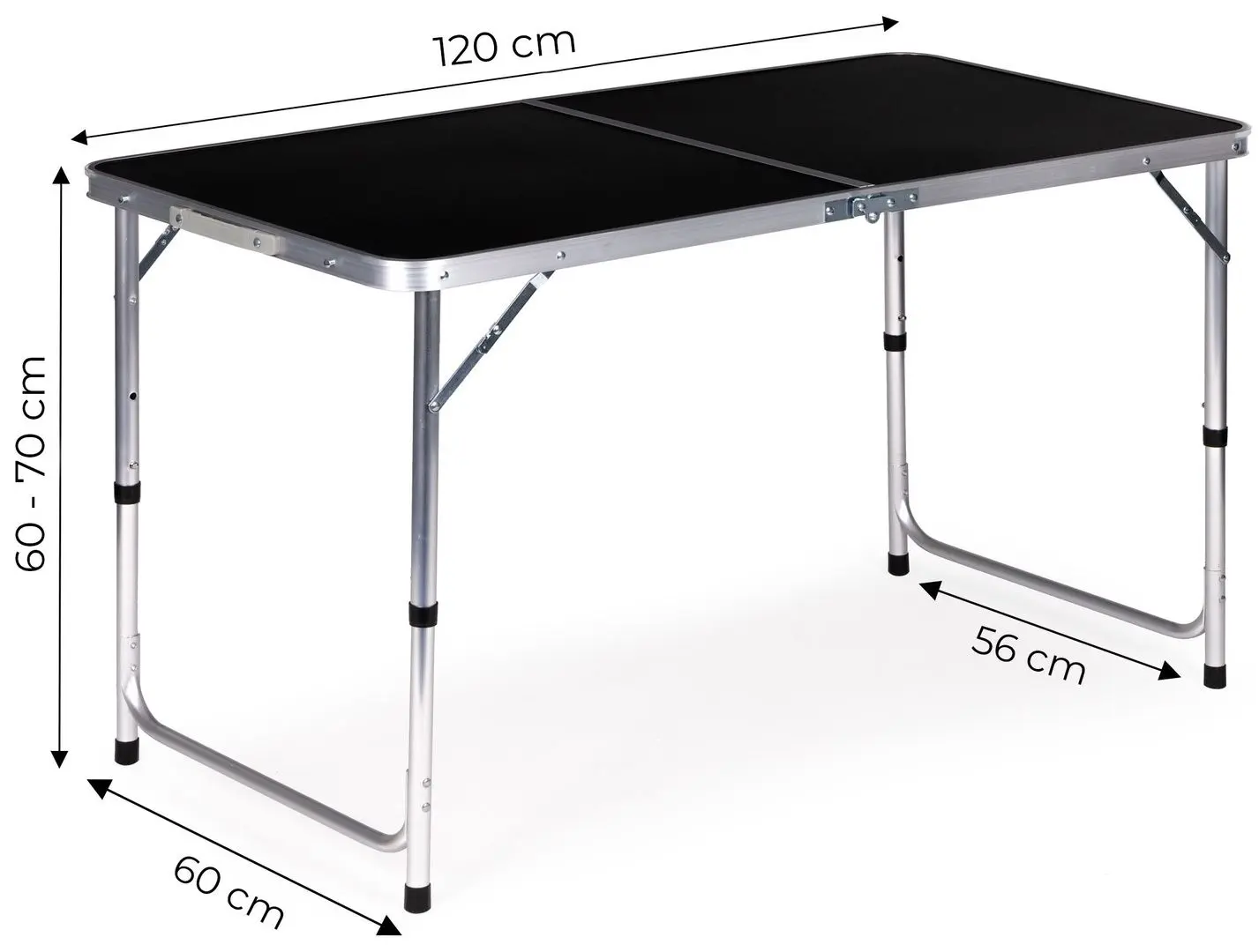 Masa pliabila Modern Home GMFC-FY12060 (Black/Silver) - 2